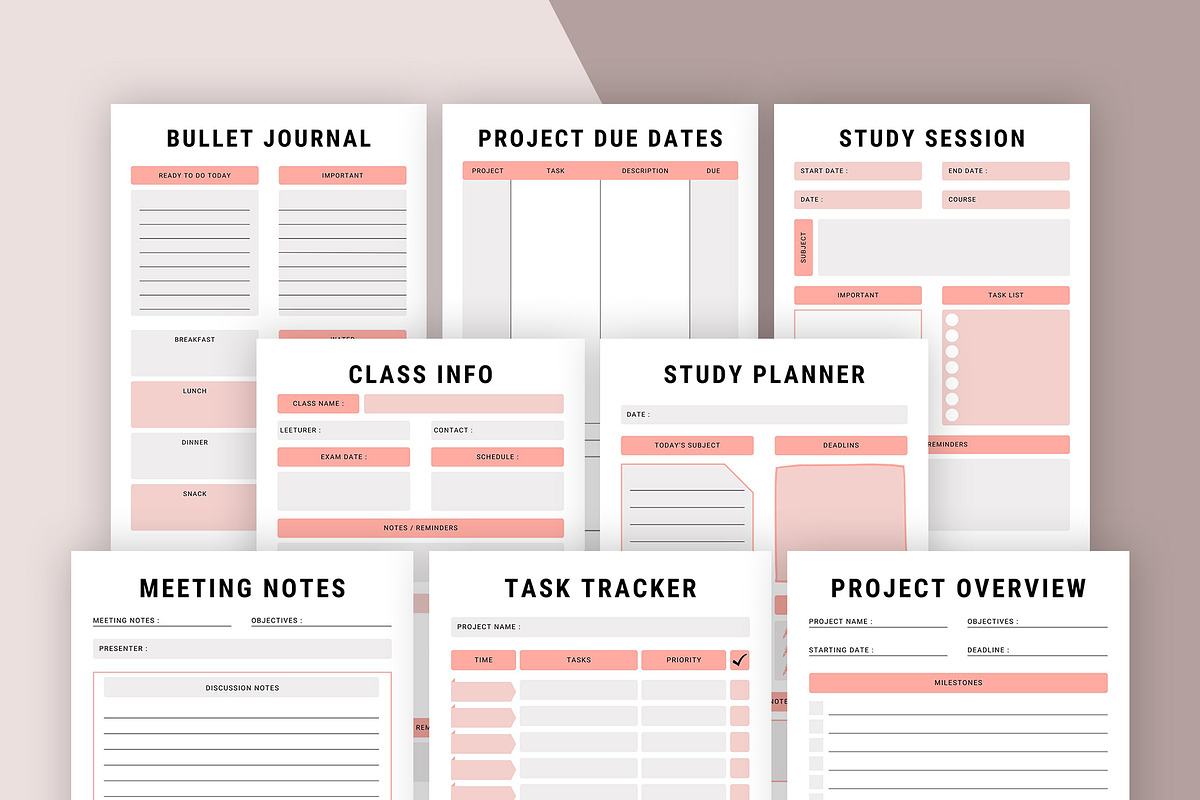 Ultimate Planner Bundle Pack Vol.39, a Stationery Template by Amit Debnath