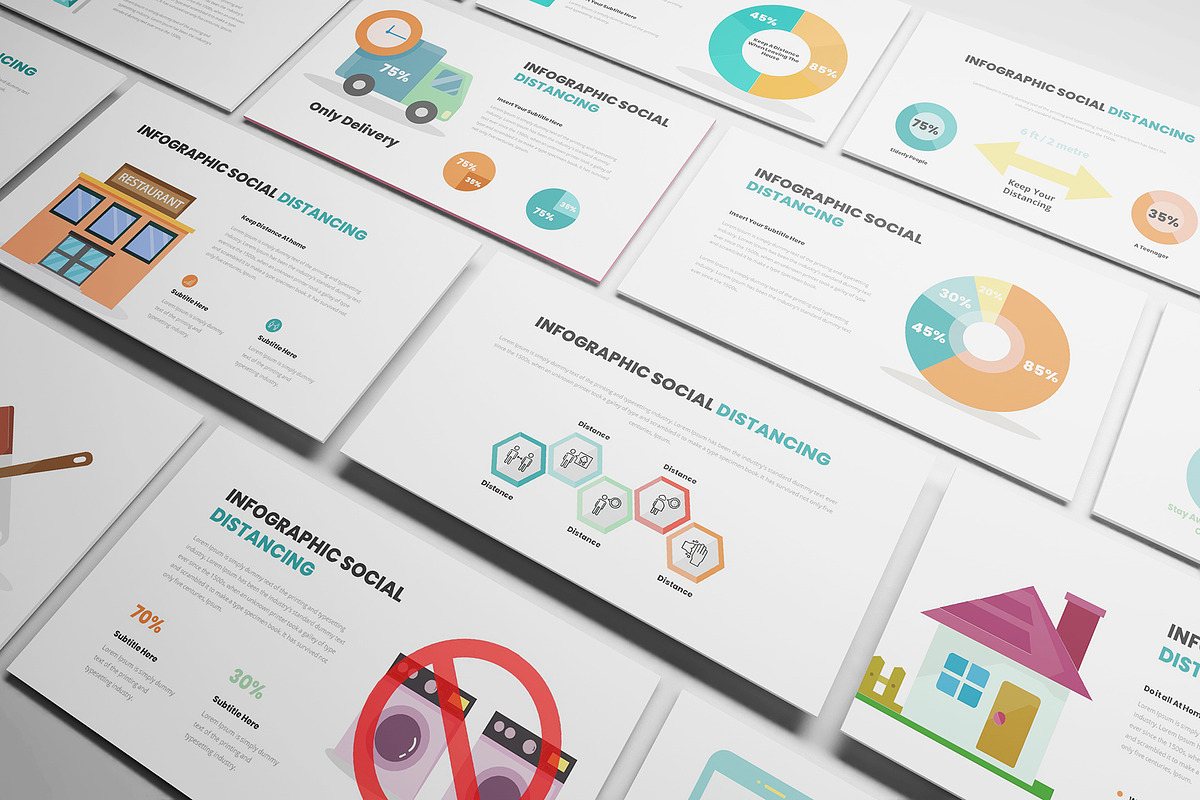 Social Distancing Powerpoint, a Presentation Template by Formatika Studio