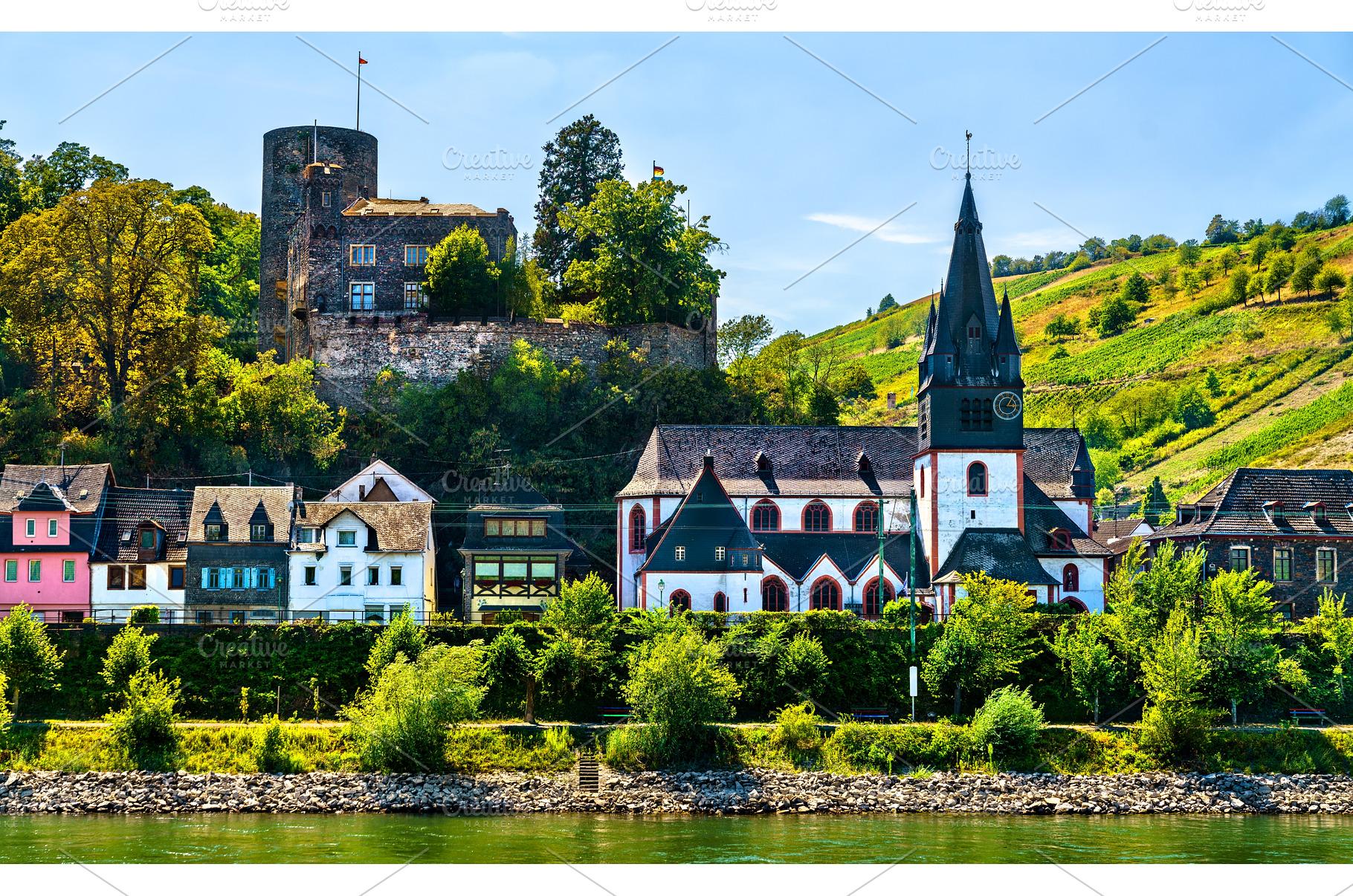 Heimburg Castle above Niederheimbach, an Architecture Photo by Leonid Andronov