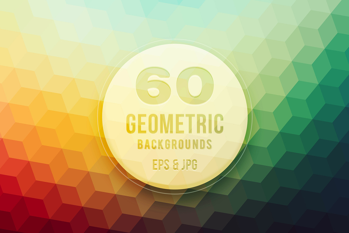 60 Geometric vector backgrounds, a Pattern Graphic by yurlick (Photo 1 of 5)
