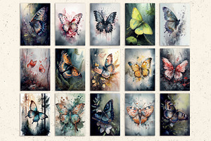 15 Watercolor Butterfly Artwork