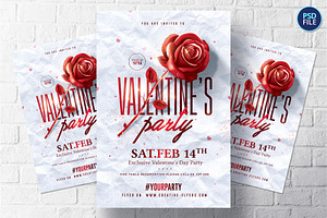 Elegant Valentine's Day Invitation, a Print Template by Rome B Creation