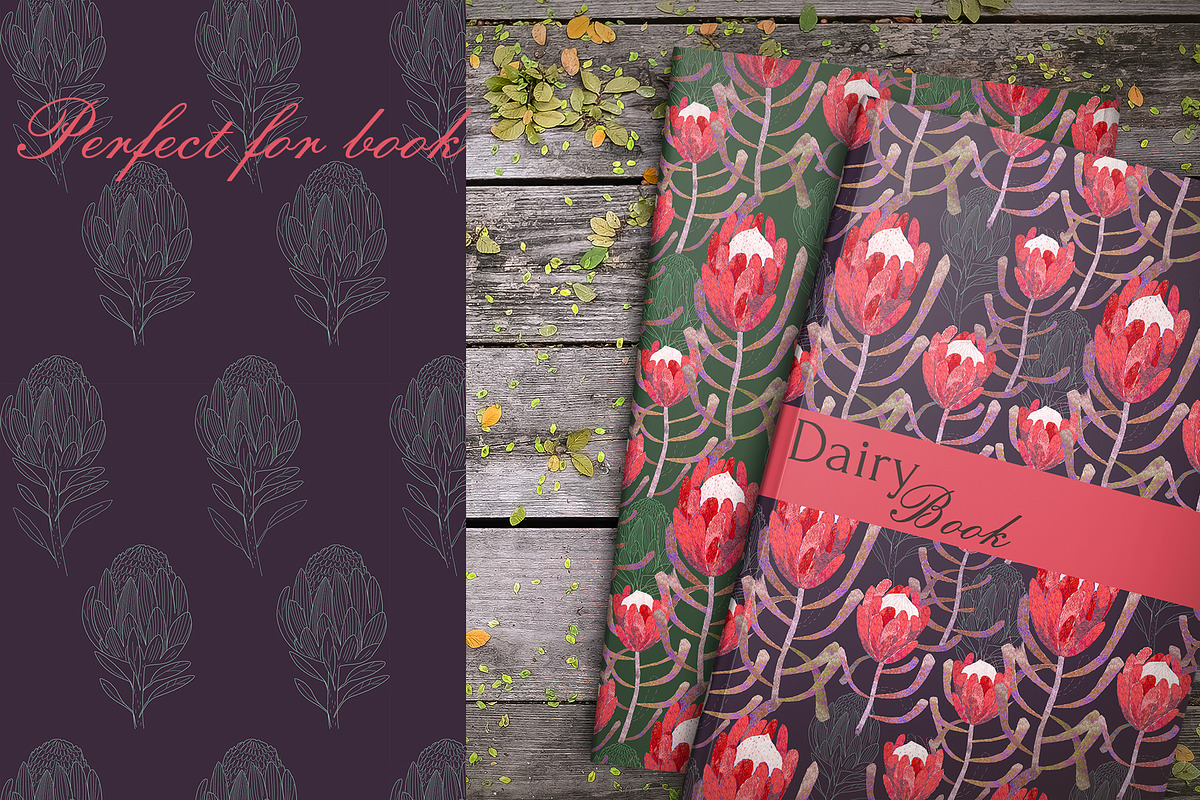 Protea Tropical Pattern, a Pattern Graphic by watercolor kamill (Photo 9 of 12)