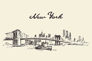 New York city, an Illustration by TheMountBirdStudio