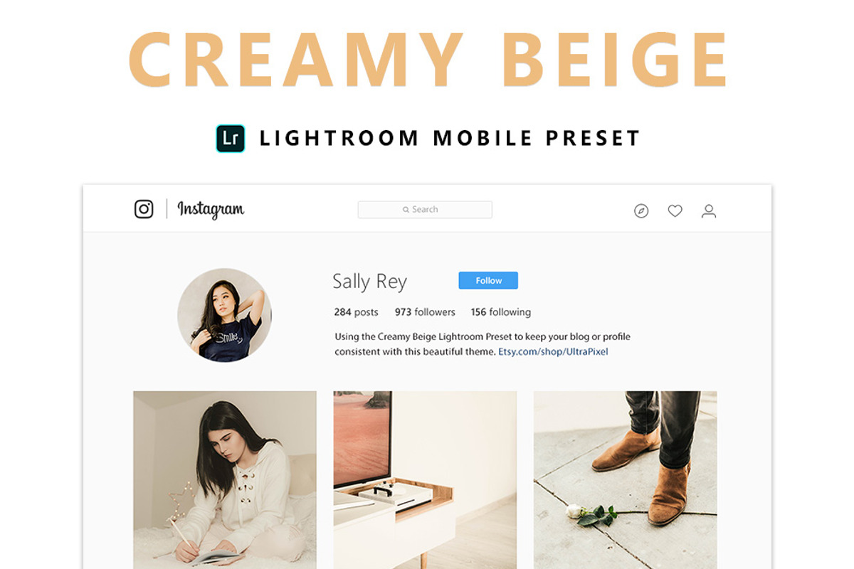 Creamy Beige Lightroom Mobile Preset, an Action Add-On by Ultra Pixel (Photo 2 of 8)