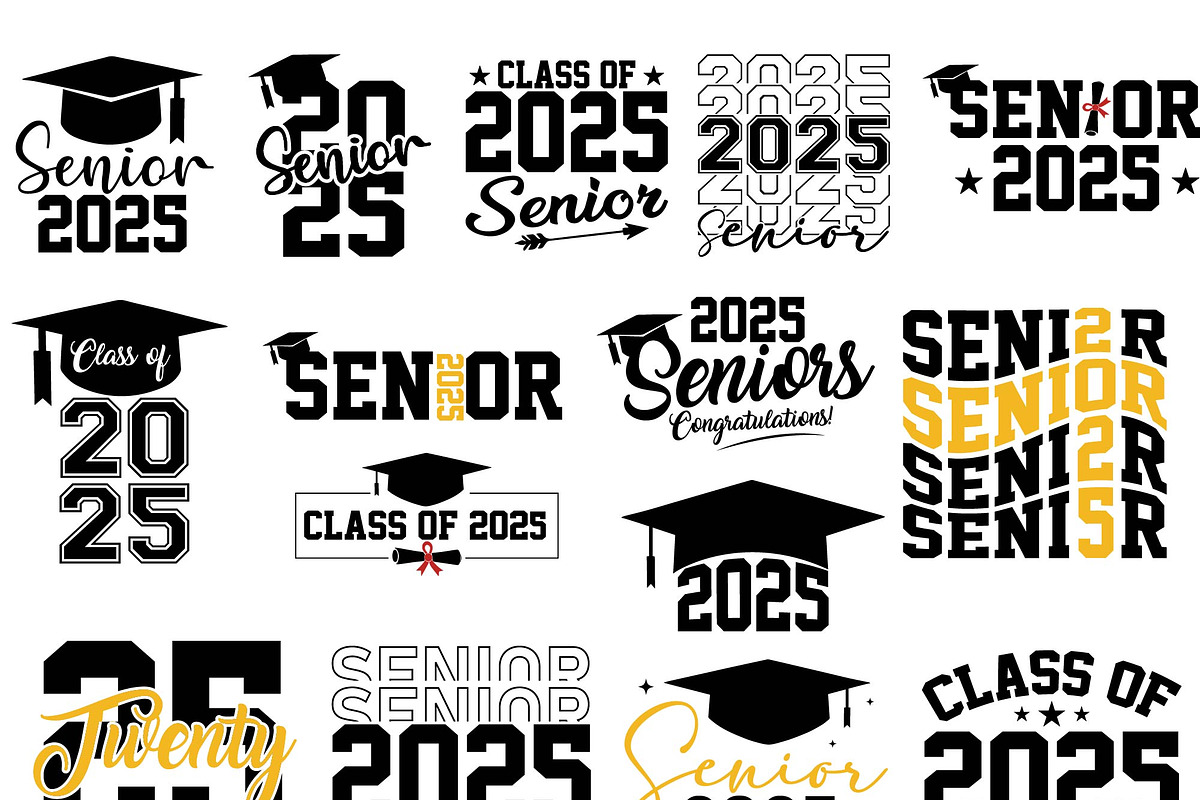 Senior Class Of 2025 Svg Bundle PNG, an Object Graphic by EllaMaiyaali (Photo 2 of 6)