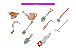 Garden Tools, an Object Illustration by Creathub Studio