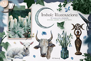 Imbolc Celtic Winter Watercolor Set, a Texture Illustration by Fluffy Unicorn (Thumbnail 4 of 13)