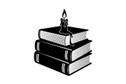 Vintage Book Stack Candle Bundle, an Illustration by jahid234 (Thumbnail 21 of 31)