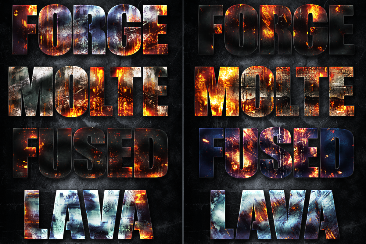 32 Fire Forged Layer Styles 3, a Layer Style Add-On by DesignFathoms (Photo 2 of 3)