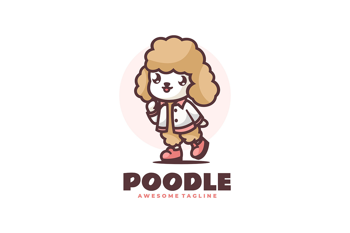 Poodle Mascot Cartoon Logo, a Branding & Logo Template by Artnivora.Std