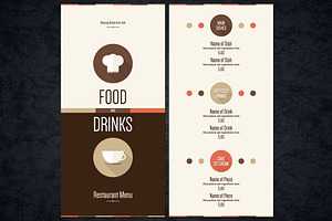 Restaurant menu flat design