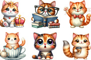 Quirky Funny Cat Clipart, an Illustration by Designking (Thumbnail 3 of 5)