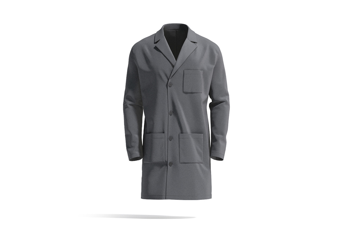 Black Doctors Lab Coat 3D Model, an Object 3D Model by rebrandy (Photo 2 of 9)