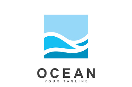 Ocean Wave Logo Template Vector, a Graphic by T.Vooka