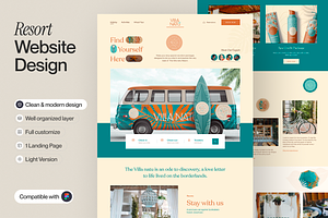 Resort Landing Page, a Websites & App Template by sajon.co