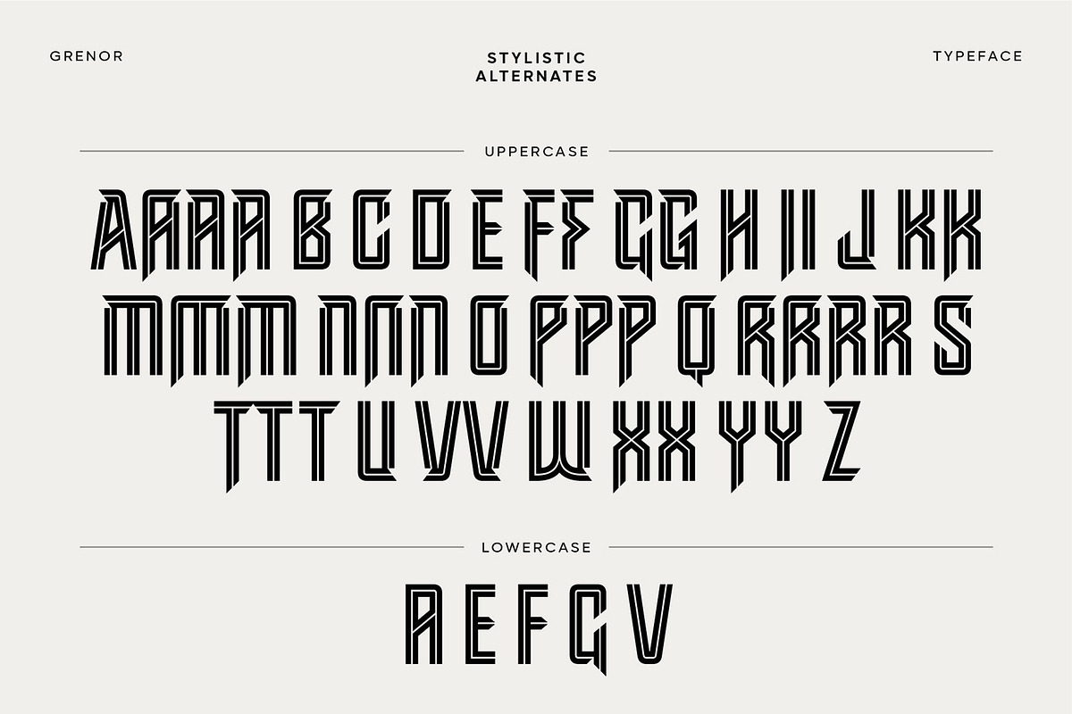 Grenor | Aggressive Display Fonts, a Sans Serif Font by Digitype Studio (Photo 6 of 11)