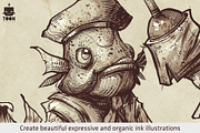 Squid Brush Pack for Procreate, a Brush Add-On by Frankentoon Store (Thumbnail 2 of 7)