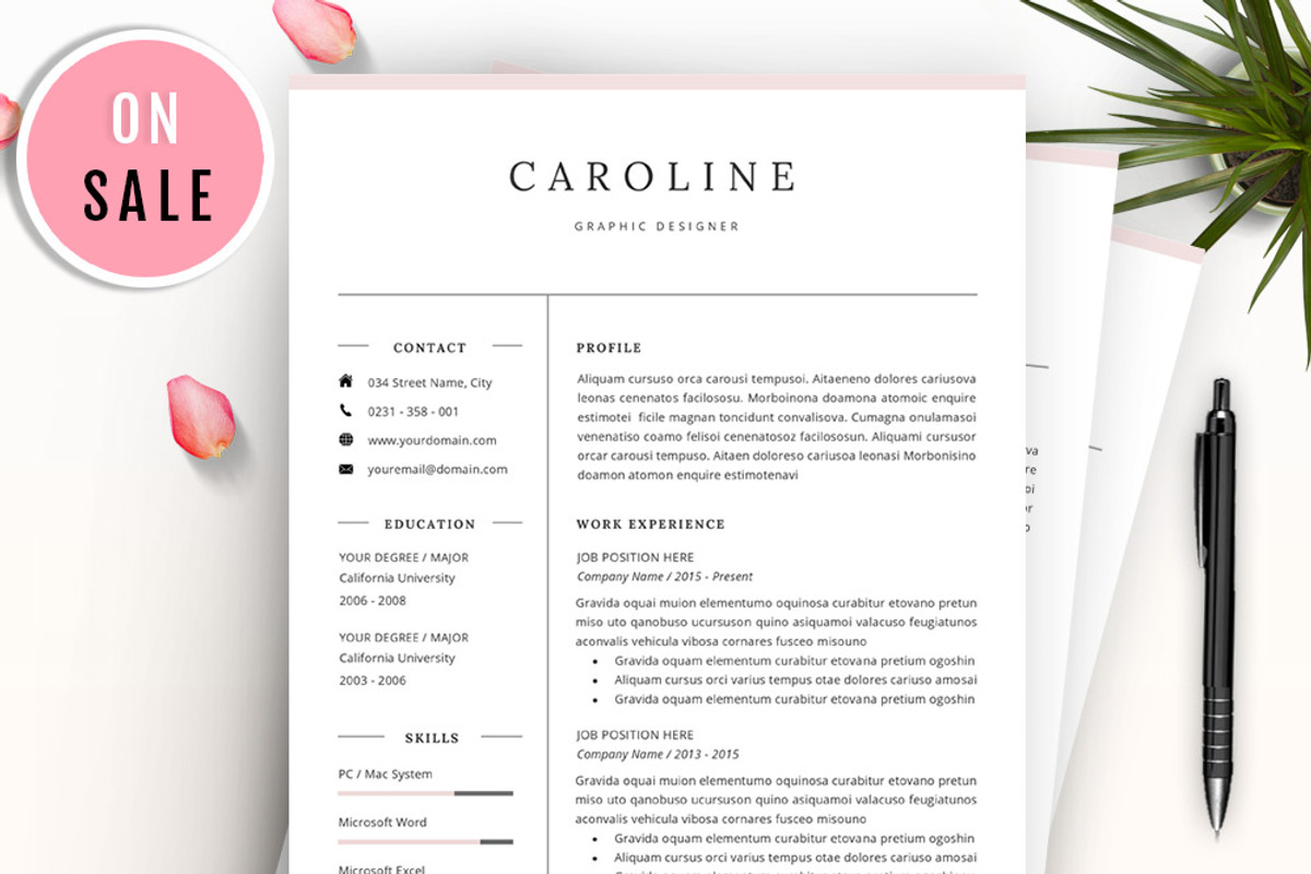 Professional Resume/CV Template, a Resume Template by GResume (Photo 1 of 9)