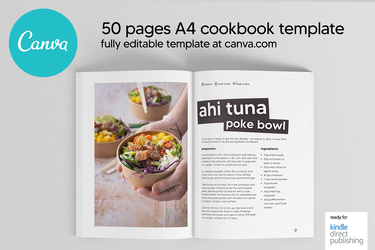 Canva Recipes Cookbook Template, a Magazine Template by DeLaGranSiete (Photo 5 of 9)
