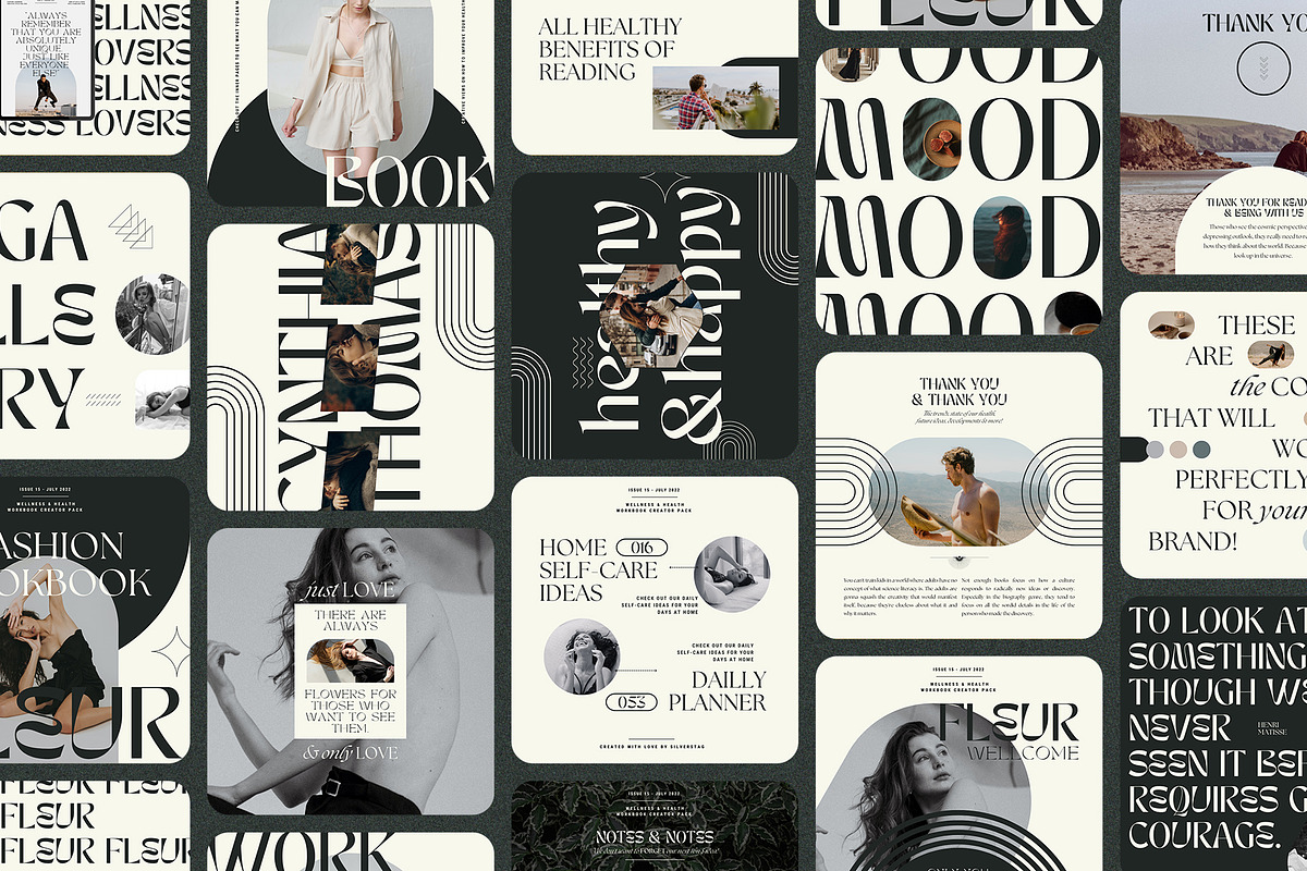 Fleur - 6 in 1 Canva Creator Pack, a Templates & Theme by SilverStag Type Foundry (Photo 3 of 31)