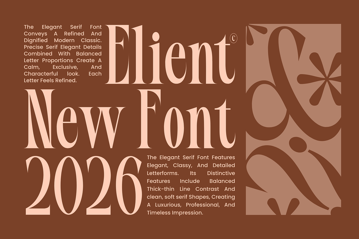 Elient – Elegant Fashion Serif Font, a Serif Font by MaikoHatta (Photo 7 of 9)
