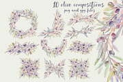 Olive Alphabet and compositions, a Decorative Illustration by Shabbypie (Thumbnail 5 of 8)
