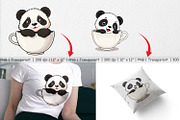 Teacup Panda Clipart, a Graphic by Artnoy (Thumbnail 3 of 5)