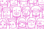Seamless outline people pattern, a Pattern Graphic by Beatriz Gascón (Thumbnail 4 of 5)