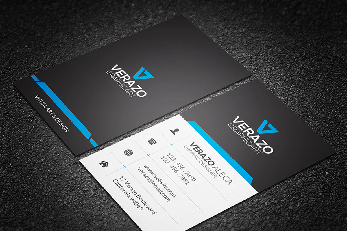 Clean Vertical Business Card, a Business Card Template by Verazo (Photo 2 of 4)