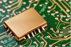 Detail of integrated circuit on a, a Technology Photo by Lermont51