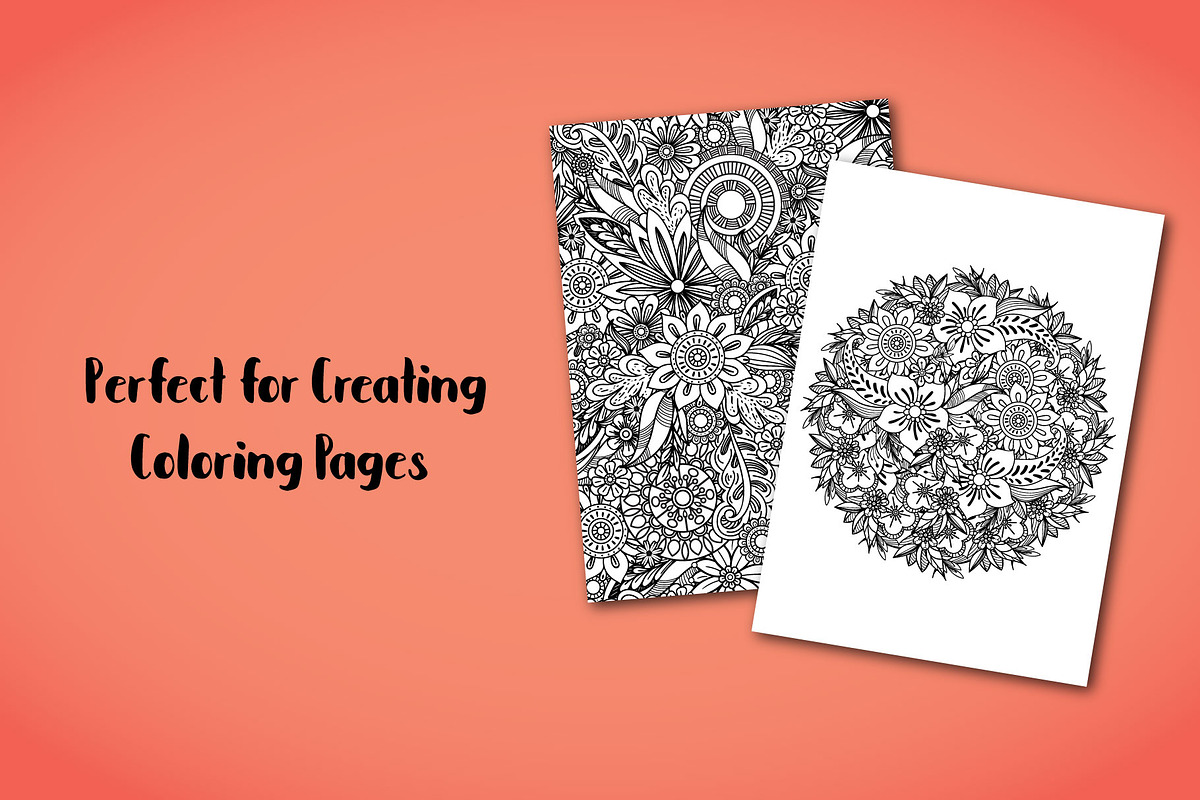 Floral Doodles Collection, a Decorative Illustration by Elinorka (Photo 9 of 14)