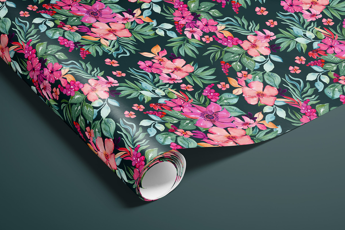 Tropical Summer Watercolor Pattern, a Pattern Graphic by Webvilla Studio (Photo 6 of 6)