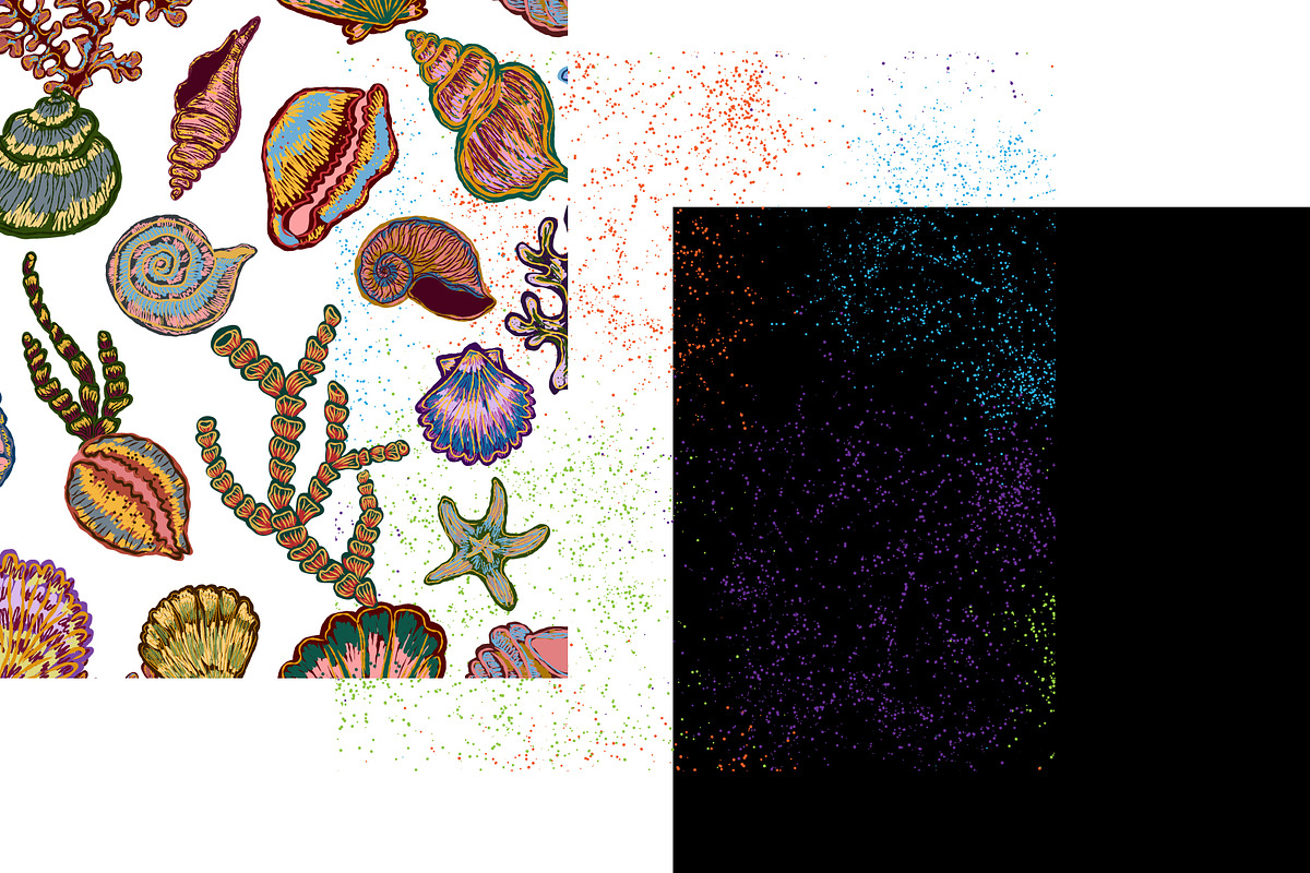 Vintage Seashell Coastal Nautica, a Pattern Graphic by NayaChu (Photo 5 of 9)