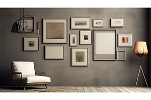 style frame room background ai, an Abstract Photo by pikepicture