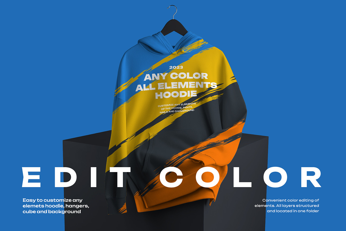 7 Mockups Oversize Long Hoodies, a Hoody Mockup by Grow Design Craft Studio (Photo 2 of 7)