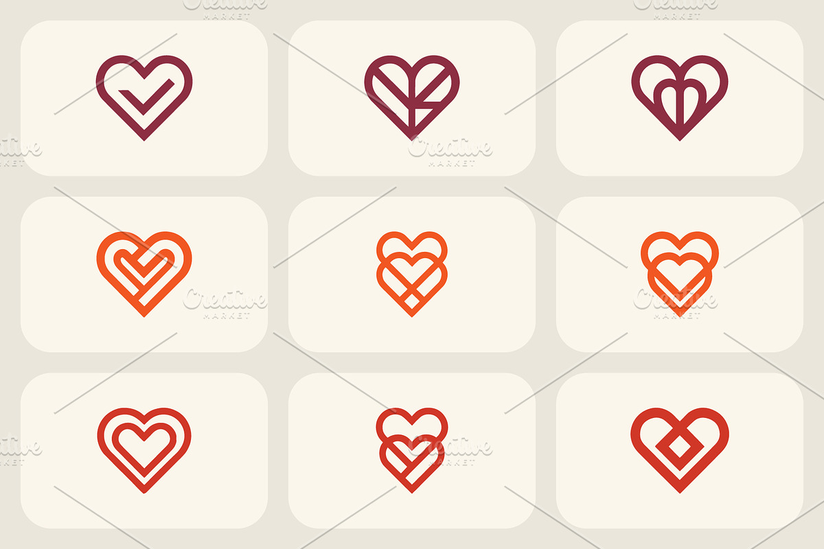 Geometric Heart Logo Bundle, a Branding & Logo Template by Vectorium Studio (Photo 2 of 2)