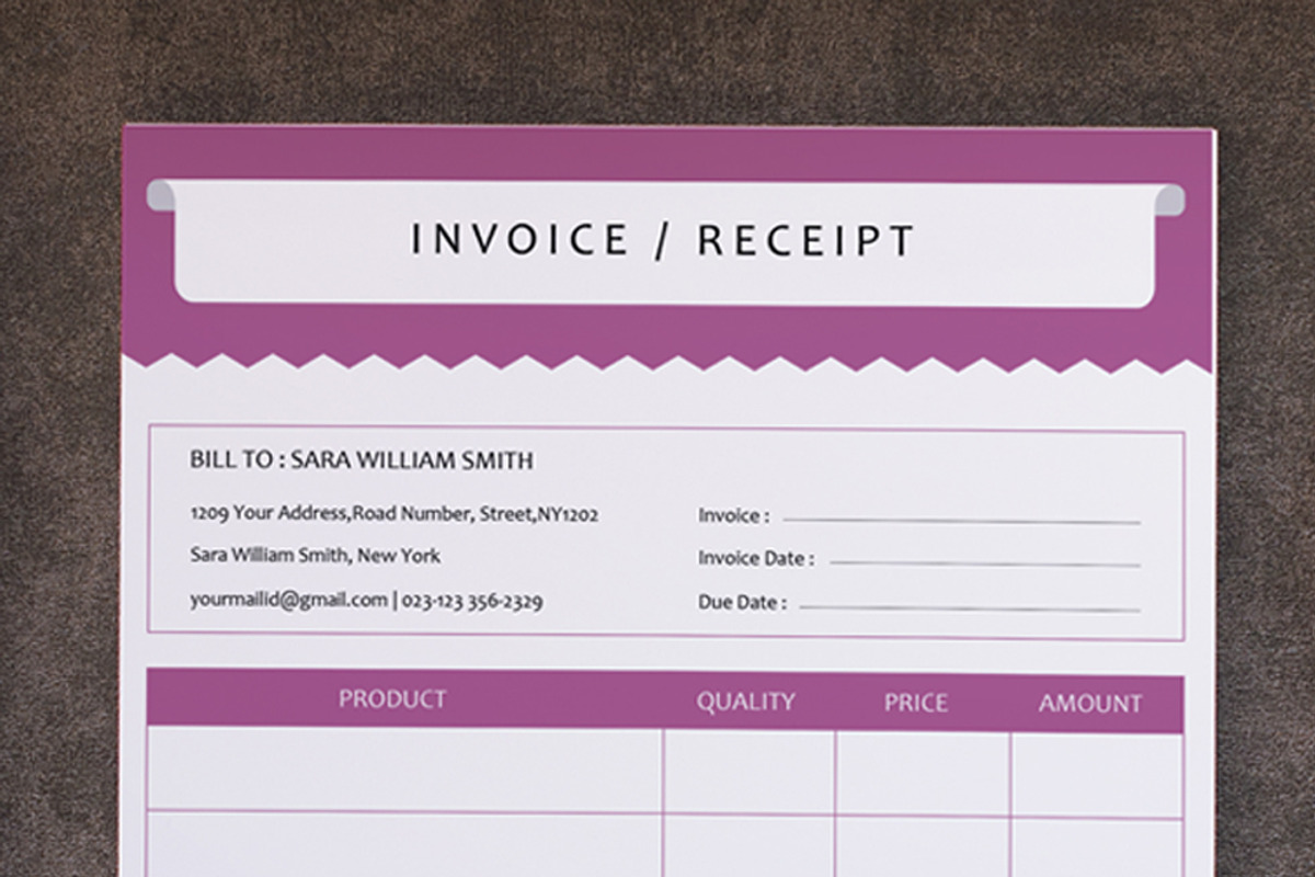 Simple Invoice Template-V296, a Stationery Template by Template Shop (Photo 2 of 2)