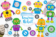 Kawaii Robot, an Illustration by PrettyBundles (Thumbnail 1 of 5)