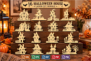 Halloween Haunted House SVG Template, an Object Graphic by DreamCafeArt (Thumbnail 1 of 6)