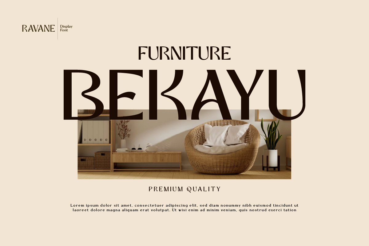 Ravane - Display Font, a Sans Serif Font by twinstd (Photo 3 of 7)