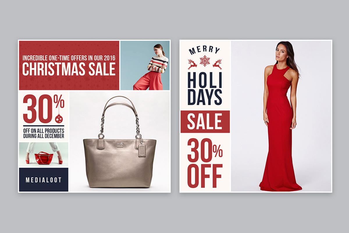 Christmas Sale Social Media Layouts, a Templates & Theme by Medialoot (Photo 4 of 6)