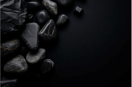 Black round stone gravel background, a Background Photo by Ylivdesign
