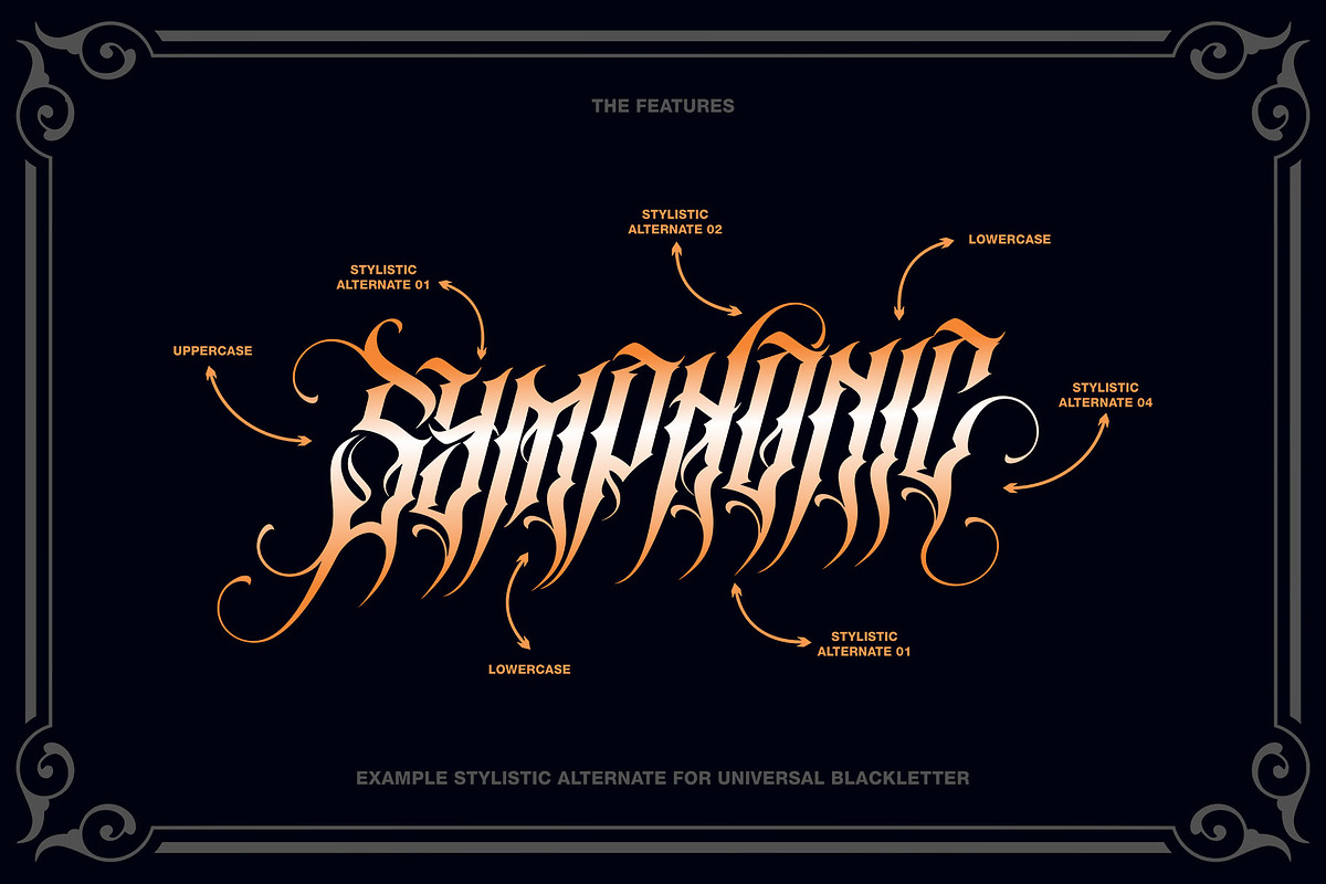 Universal Blackletter, a Blackletter Font by Rvq Type Foundry (Photo 6 of 6)