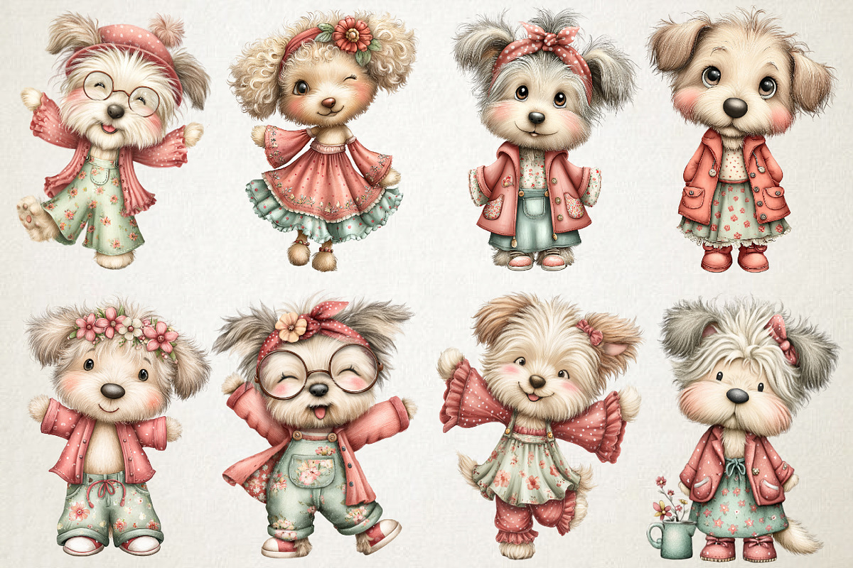 Quirky Dog Mama Groovy Clipart, an Animal Illustration by RobertsArt (Photo 4 of 5)