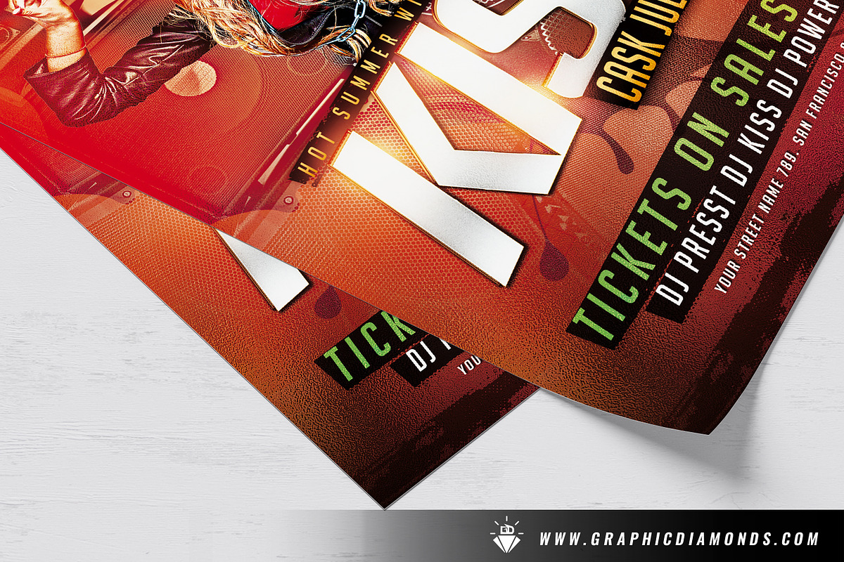 Summer Guest Female DJ Flyer, a Flyer Template by GraphicDiamonds (Photo 4 of 6)