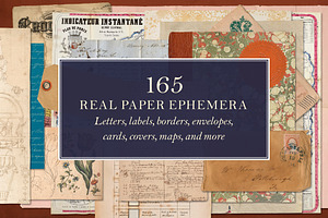 165 Vintage Paper Ephemera Vol. 1