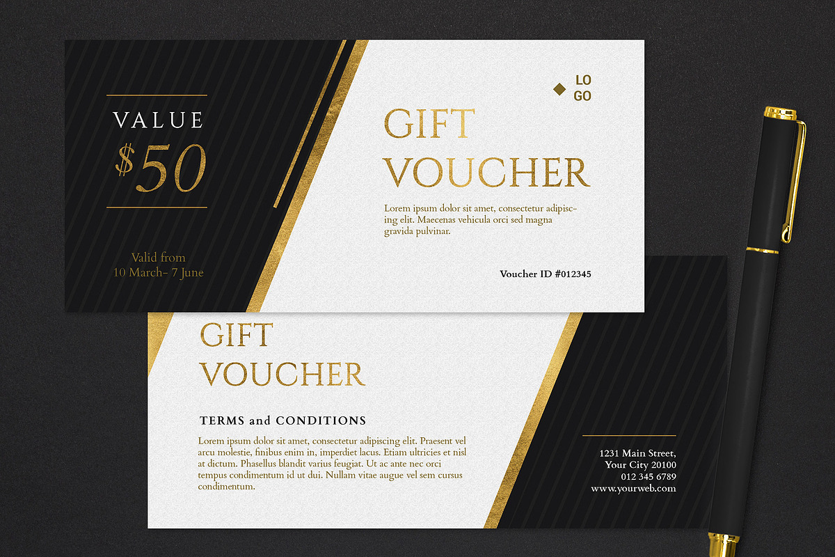 Gift Voucher, a Card Template by Creativestoree (Photo 1 of 3)