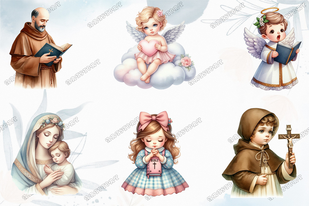 Cute Christian Figures Clipart, a Graphic by designcity5 (Photo 2 of 5)