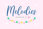 Melodies Crystal A Christmas Font, a Script Font by Allouse Studio (Thumbnail 1 of 10)